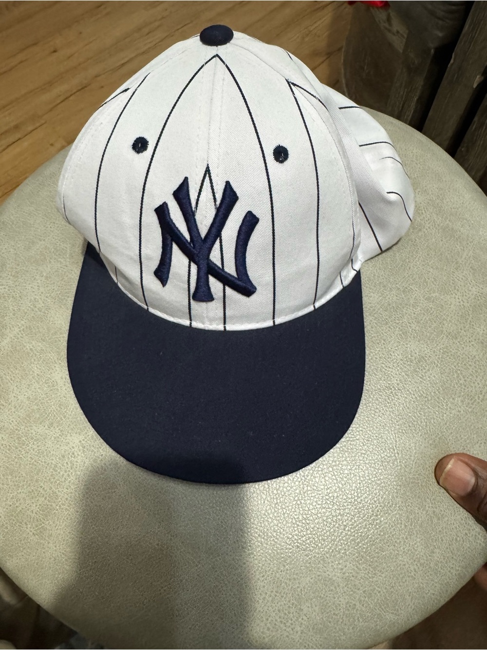 New York Yankees Pinstripe Snapback Hat 90s